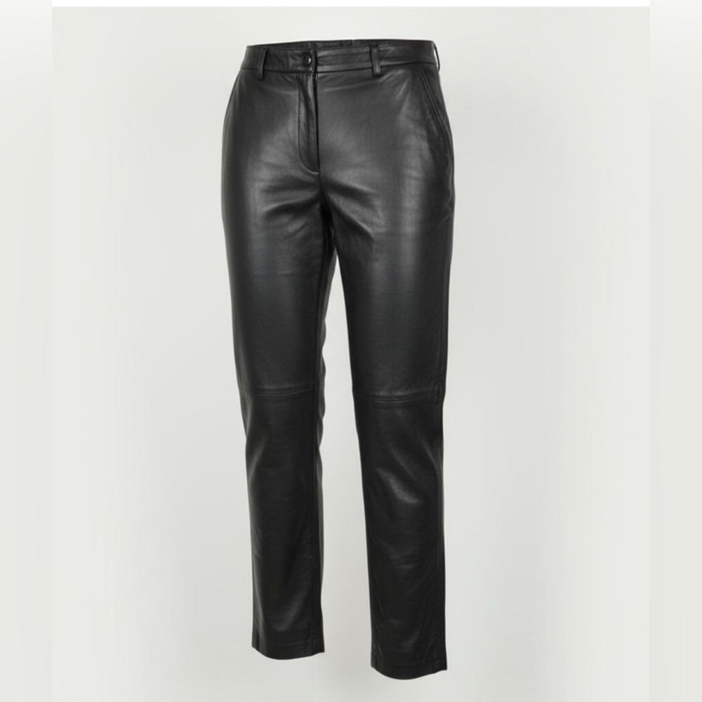 Clio Genuine Leather Pants , Size: 10 (Women) [D942]
